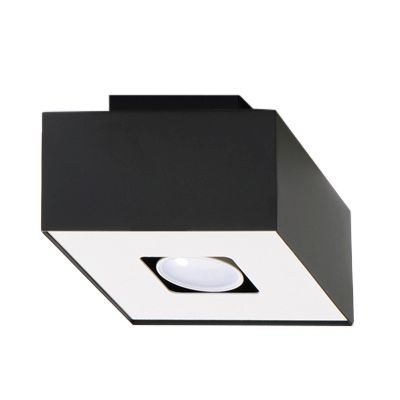 Ceiling lamp MONO 1 black + 1x LED Bulb GU-10 3000K Warm White 7W 620lm