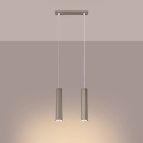 Pendant lamp KARBON 2 taupe