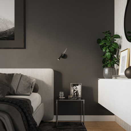 Wall lamp AXIL black + 1x LED Bulb G9 3000K Warm 4.5W 510lm