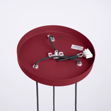 Pendant lamp HALO 3P burgundy