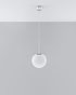 Hanging lamp UGO 20 chrome + 1x LED bulb E27 4000K Cool White 7.5W 650lm.