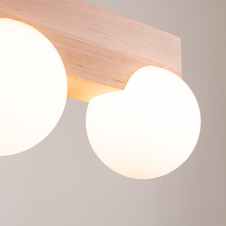Ceiling lamp BULBO 2 natural wood