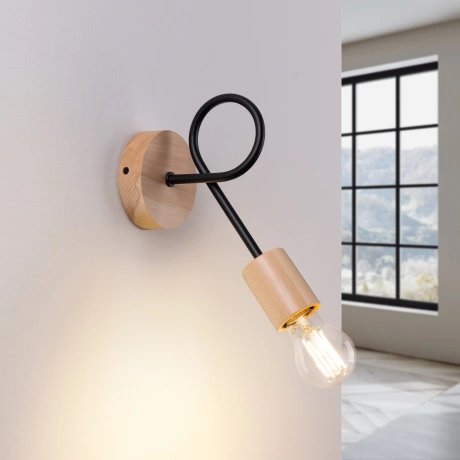 Wall lamp EMBER schwarz