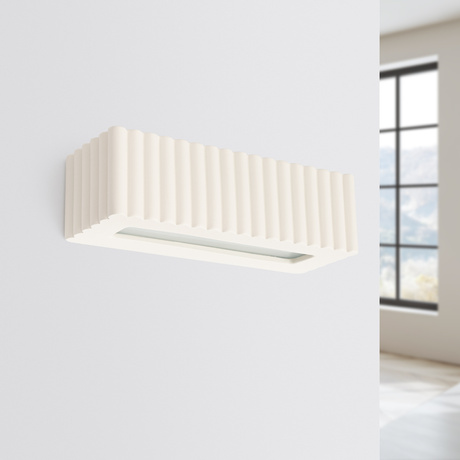 Wall lamp ceramic RIGATA beige