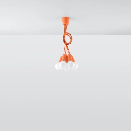 Pendant lamp DIEGO 5 orange
