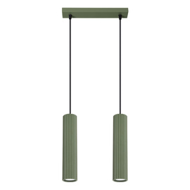 Pendant lamp KARBON 2 olive green