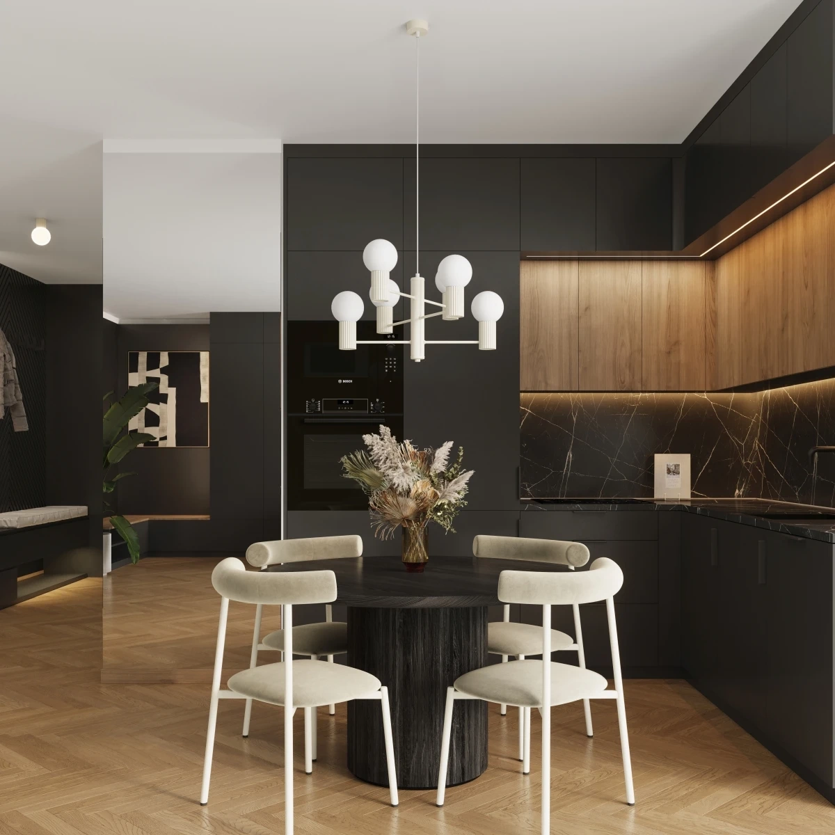 Chandelier HALO 6 beige