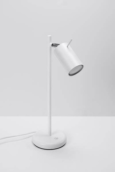 Desk lamp RING white + 1x LED bulb GU-10 4000K Cool White 7W 630lm