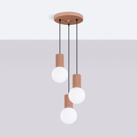 Pendant lamp HALO 3P mocha
