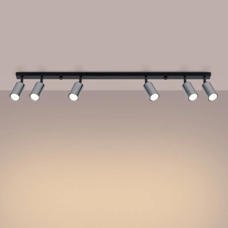 Ceiling lamp WINX 6L black/chrome