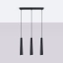 Pendant lamp PRYSM 3L black