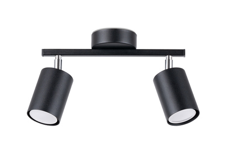 Ceiling lamp LEMMI 2 black + 2x LED Bulb GU-10 3000K Warm 7W 510lm