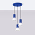 Pendant lamp ESTRIA 3P white/ultramarine