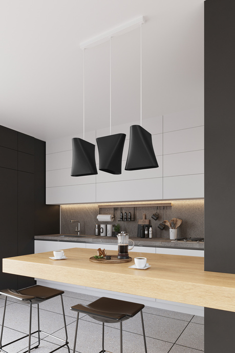 Chandelier BLUM 1 black + 1x LED Bulb E27 4000K Cool White 7.5W 650lm