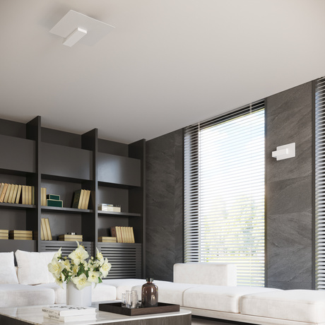 Ceiling lamp LAPPO white + 2x LED Bulb E27 4000K Cool 7.5W 650lm