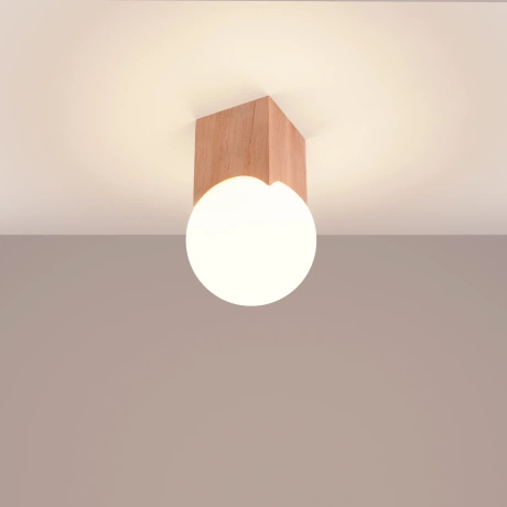 Ceiling lamp SOLIS natural wood