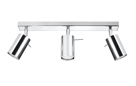 Ceiling lamp RING 3 chrome + 3x LED Bulb GU-10 3000K Warm 7W 620lm