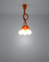 Hanging lamp DIEGO 5 in orange + 5x LED Bulb E27 4000K Cool White 7.5W 650lm