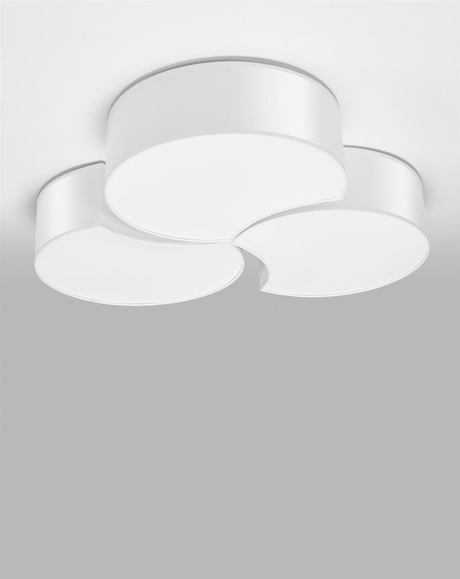 Ceiling lamp CIRCLE 3B white + 6x LED Bulb E27 3000K Warm White 7.5W 620lm