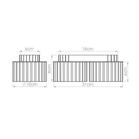 Ceiling lamp AURA 2 white Gx53