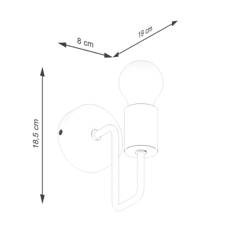 Wall lamp TIMBO black