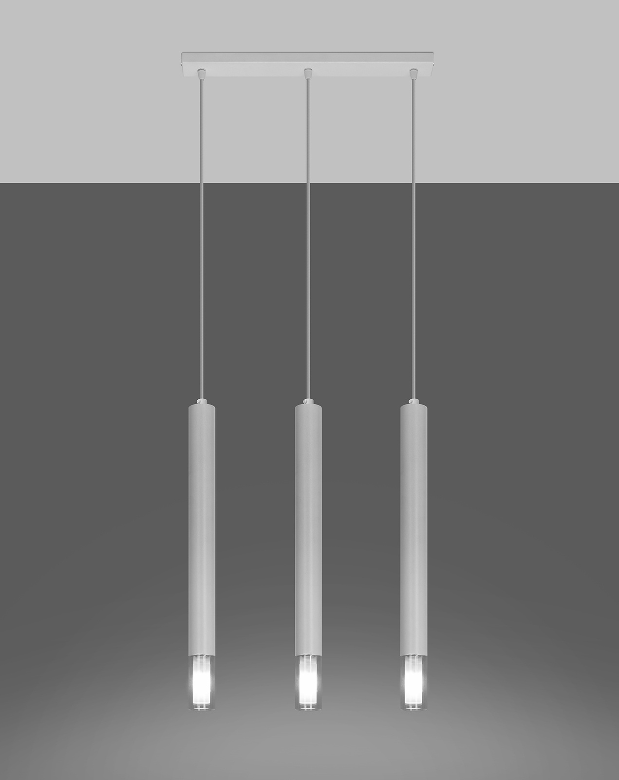Pendant lamp VISIER 3 white + 3x LED Bulb G9 3000K Warm 4.5W 510lm