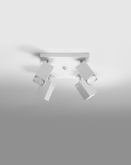 Ceiling lamp MERIDA 4 white + 4x LED Bulb GU-10 3000K Warm 7W 620lm