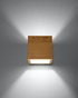 Wall lamp QUAD natural wood + 1x LED bulb G9 3000K Warm 4.5W 510lm