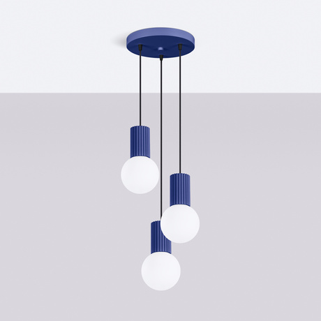 Pendant lamp HALO 3P ultramarine
