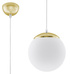 Pendant lamp UGO 20 gold + 1x LED Bulb E27 3000K Warm 7.5W 620lm