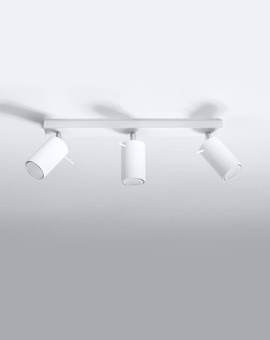 Ceiling lamp RING 3L white + 3x LED Bulb GU-10 3000K Warm 7W 620lm