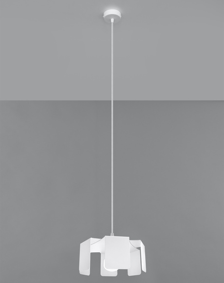 Suspended lamp TULIP white + 1x LED Bulb E27 3000K Warm 7.5W 620lm