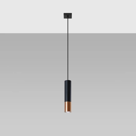 Pendant lamp LOOPEZ 1 black/copper