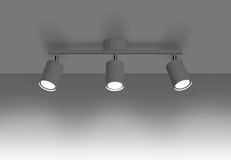 Ceiling lamp LEMMI 3 white + 3x LED Bulb GU-10 4000K Cool White 7W 530lm