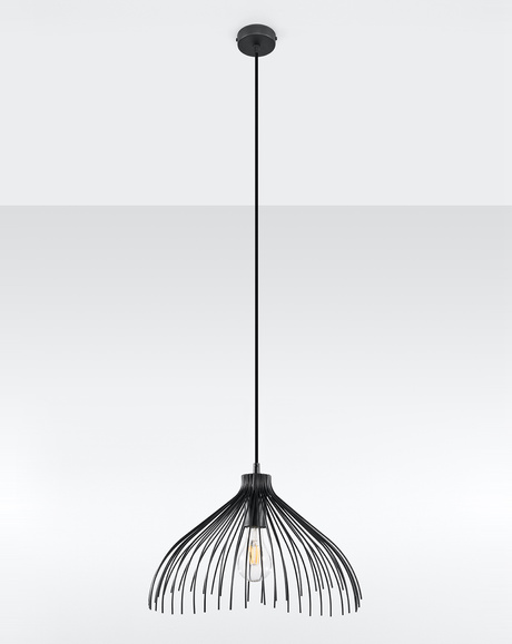 Ceiling lamp UMB black + 1x LED Bulb E27 4000K Cool White 7.5W 650lm