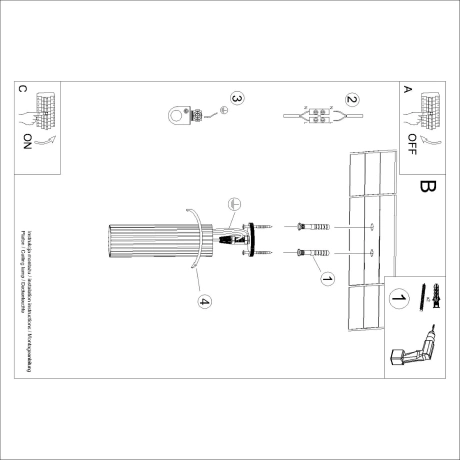 Ceiling lamp KARBON 20 beige
