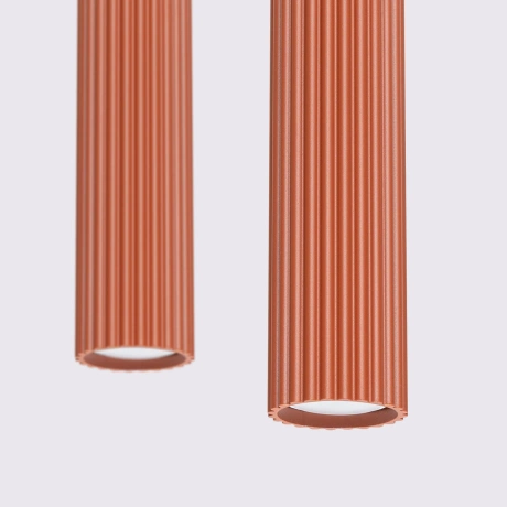 Pendant lamp KARBON 2 red ochre