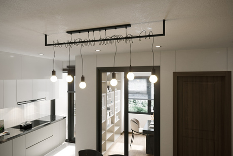 Chandelier SALAMANCA 6 black + 6x LED Bulb E27 4000K Cool White 7.5W 650lm