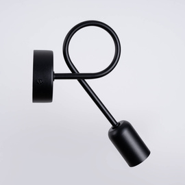 Wall lamp SUPEŁ black + 1X LED bulb E27 3000K 7W 760lm