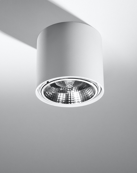 Ceiling lamp TIUBE white + 1x LED bulb GU10 AR111 3000K WARM 12W 800lm