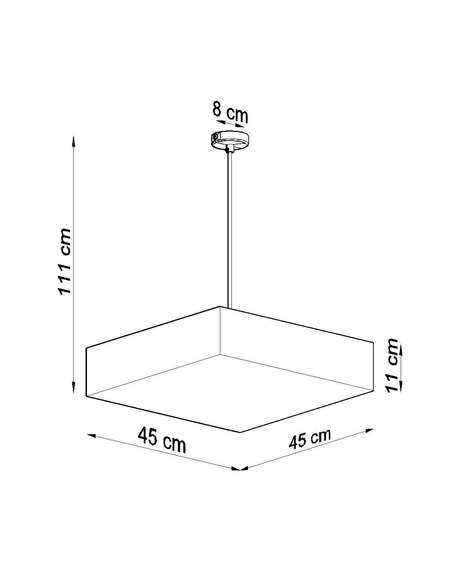 Pendant lamp HORUS 45 black