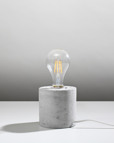 Desk lamp SALGADO concrete + 1x LED Bulb E27 3000K Warm 7.5W 620lm