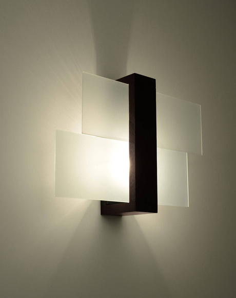 Wall lamp PHOENIX 1 wenge + 1x LED Bulb E27 4000K Cool White 7.5W 650lm