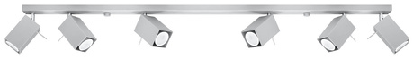Ceiling lamp MERIDA 6L gray + 6x LED Bulb GU-10 4000K Cool White 7W 630lm