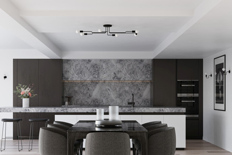 Chandelier VECTOR 6 black + 6x LED Bulb E27 3000K Warm 7.5W 620lm