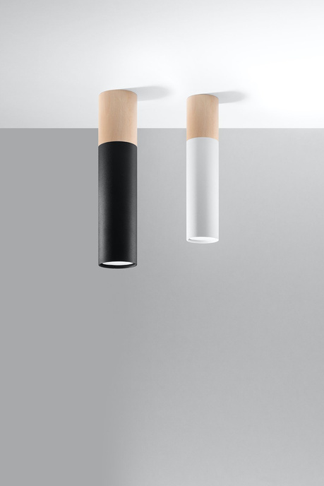 Ceiling lamp PABLO black + 1x LED Bulb GU-10 3000K Warm 7W 620lm