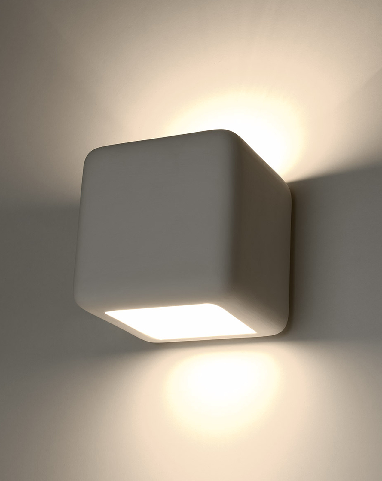 Wall ceramic lamp NESTA white + 1x LED Bulb E27 3000K Warm 7.5W 620lm