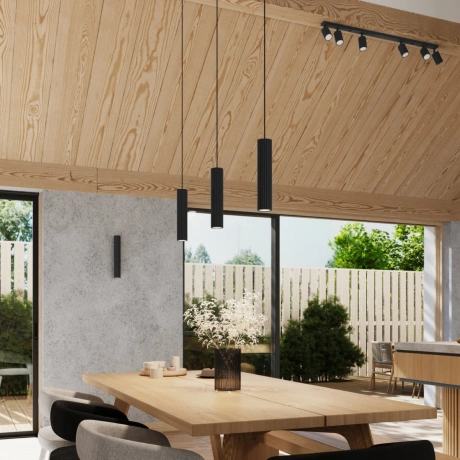 Ceiling lamp KARBON 6L black