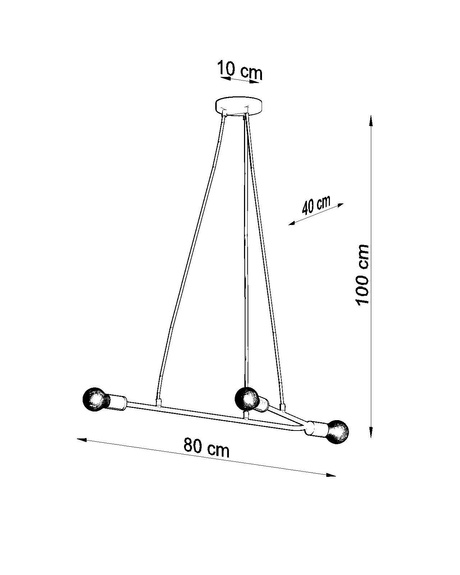 Pendant lamp ASTRAL 3 black