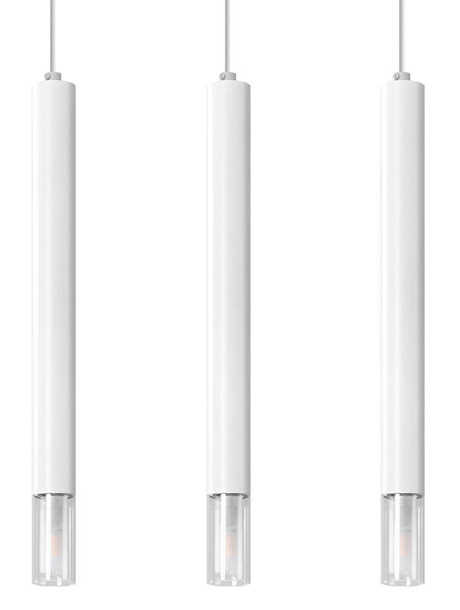 Pendant lamp VISIER 3 white + 3x LED Bulb G9 3000K Warm 4.5W 510lm